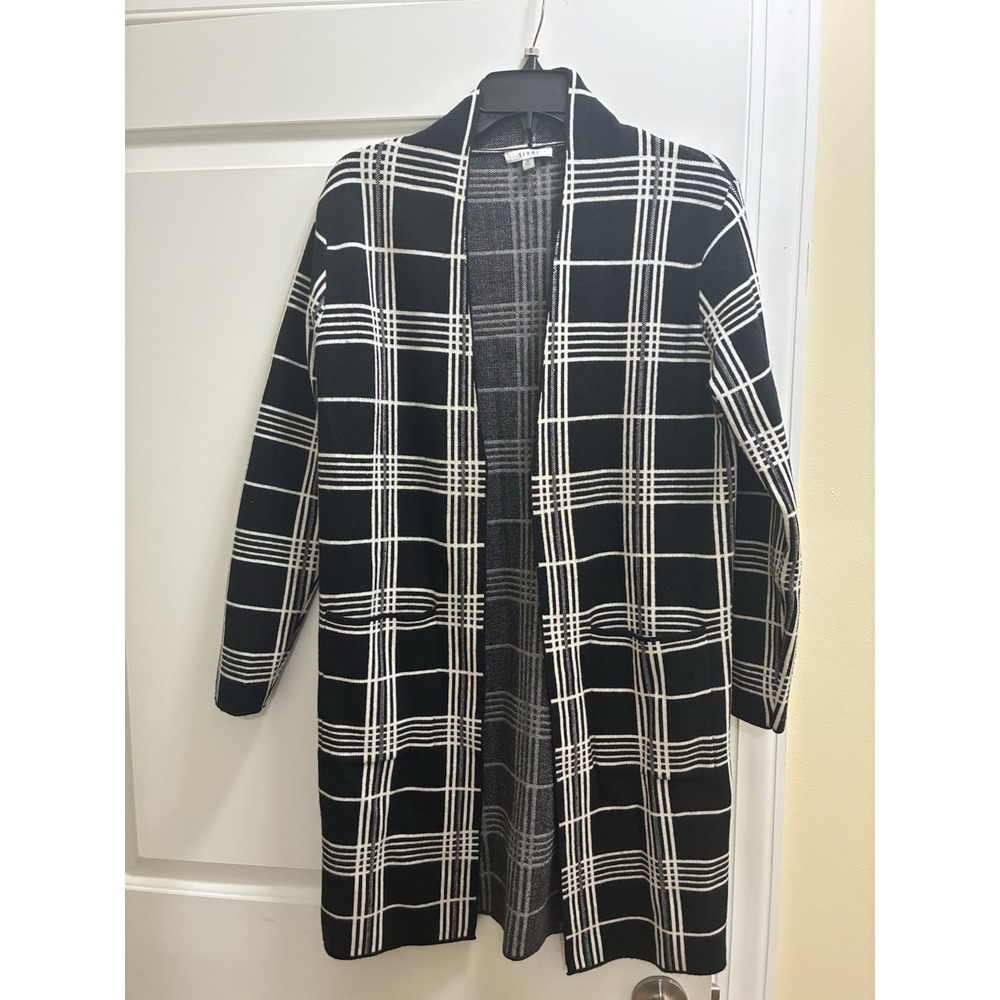 Sioni Plaid Open Front Cardigan Womens S Longtime Preppy Chic Office Layer‎